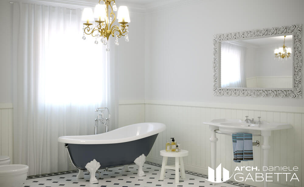 Architetti Monza Complesso Residenziale La Quinta Essenza Render Interno 2 Bagno