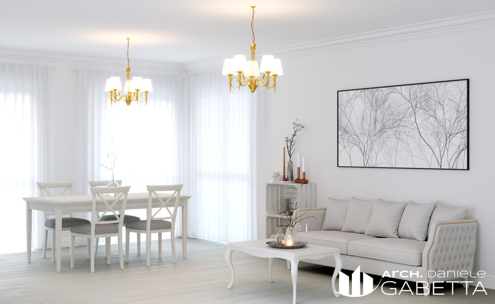 Architetti Monza Complesso Residenziale La Quinta Essenza Render Interno 2 Sala