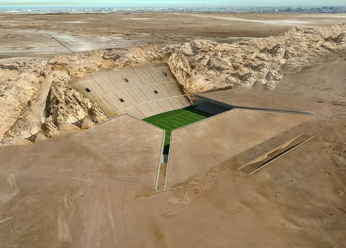 Progetti Architettonici Folli Che Vorresti Vedere Realizzati Rock Stadium Emirati Arabi 03