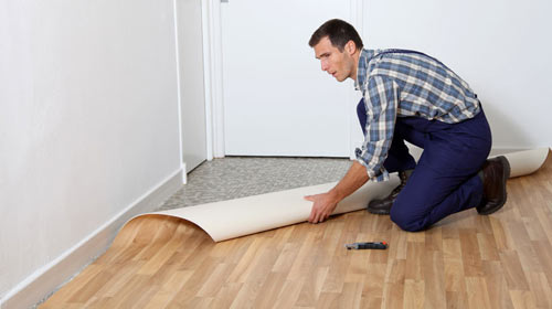 Ristrutturazione edilizia a secco - Pavimento di linoleum